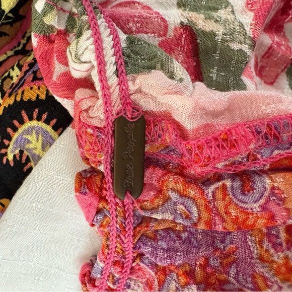 Free People Multicolor Floral Oversized Long Sleeve Blouse - Picture 6 of 6